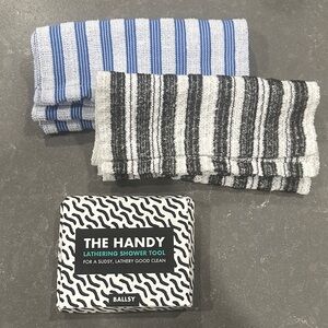 Ballsy THE HANDY Lathering Shower Tool & 2 exfoliating Washcloths